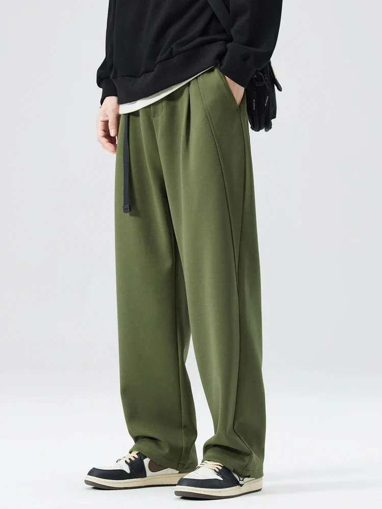 Nathaniel Modern Pleated Wide Leg Pants | Adjustable Hem Streetwear Trousers - Image 13