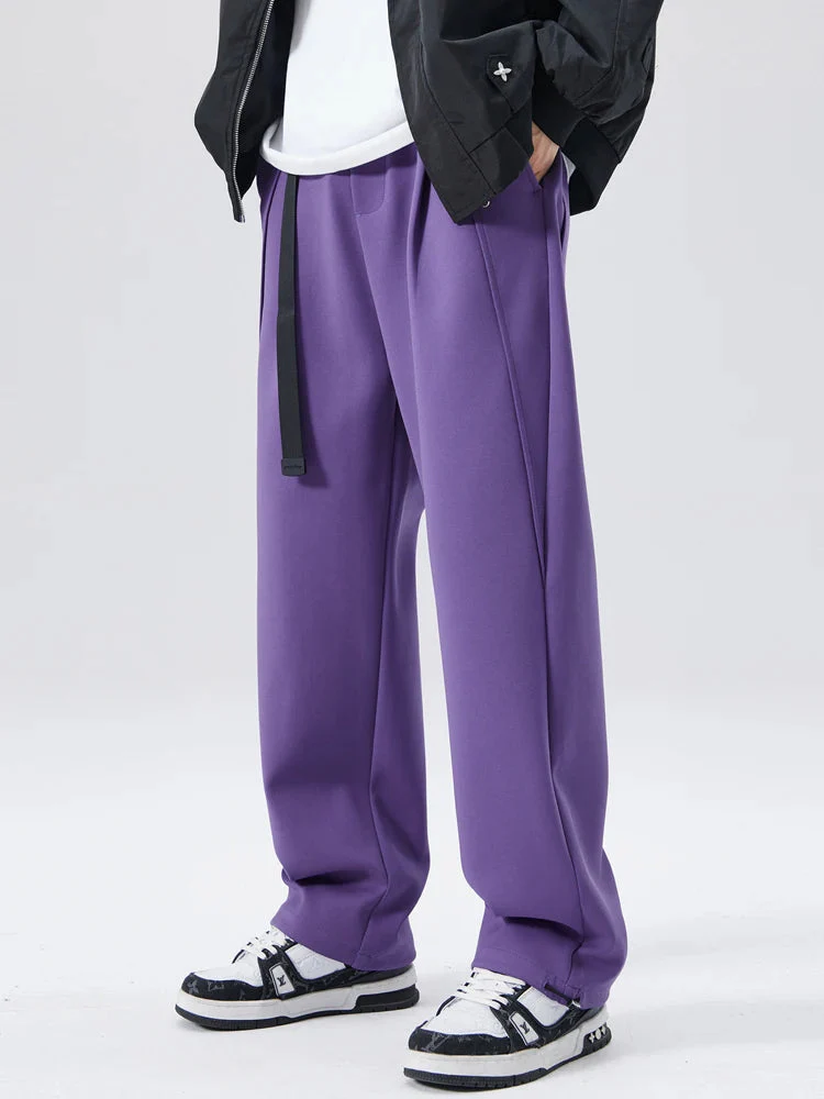 Nathaniel Modern Pleated Wide Leg Pants | Adjustable Hem Streetwear Trousers - Image 16
