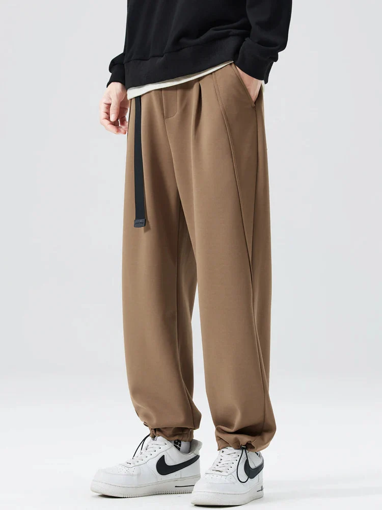 Nathaniel Modern Pleated Wide Leg Pants | Adjustable Hem Streetwear Trousers - Image 9