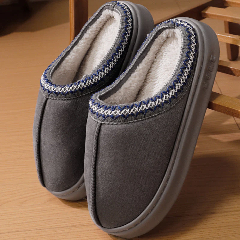 Amelia Slip-On Slippers | Embroidered Trim Cushioned Sole Slippers - Image 2