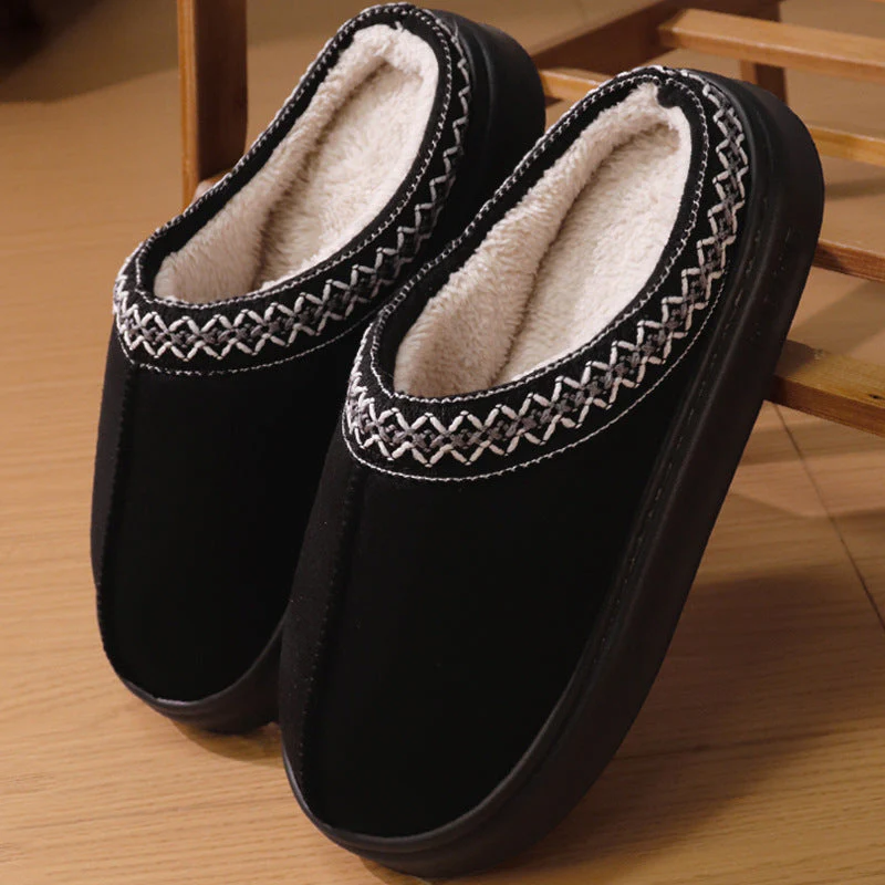 Amelia Slip-On Slippers | Embroidered Trim Cushioned Sole Slippers - Image 3