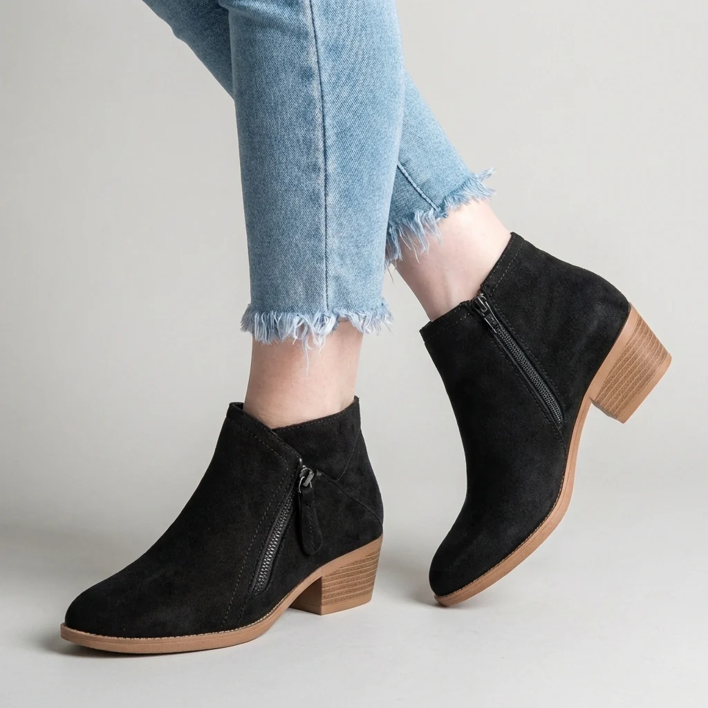 Amelia Leather Orthopedic Ankle Boots | Casual Block Heel Boots - Image 2