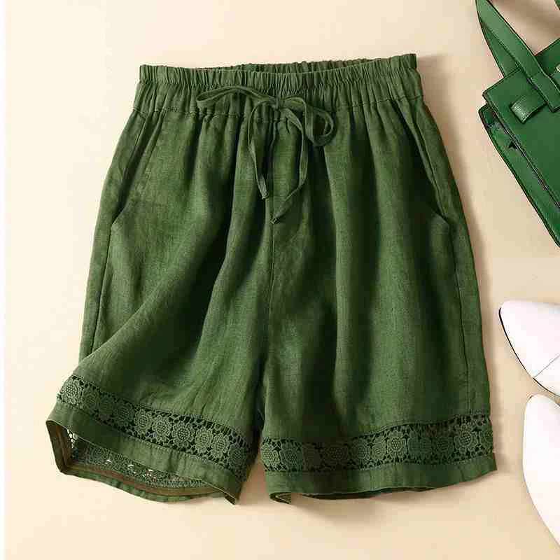 Amelia Relaxed Fit Shorts | Embroidered Trim Drawstring Shorts - Image 2