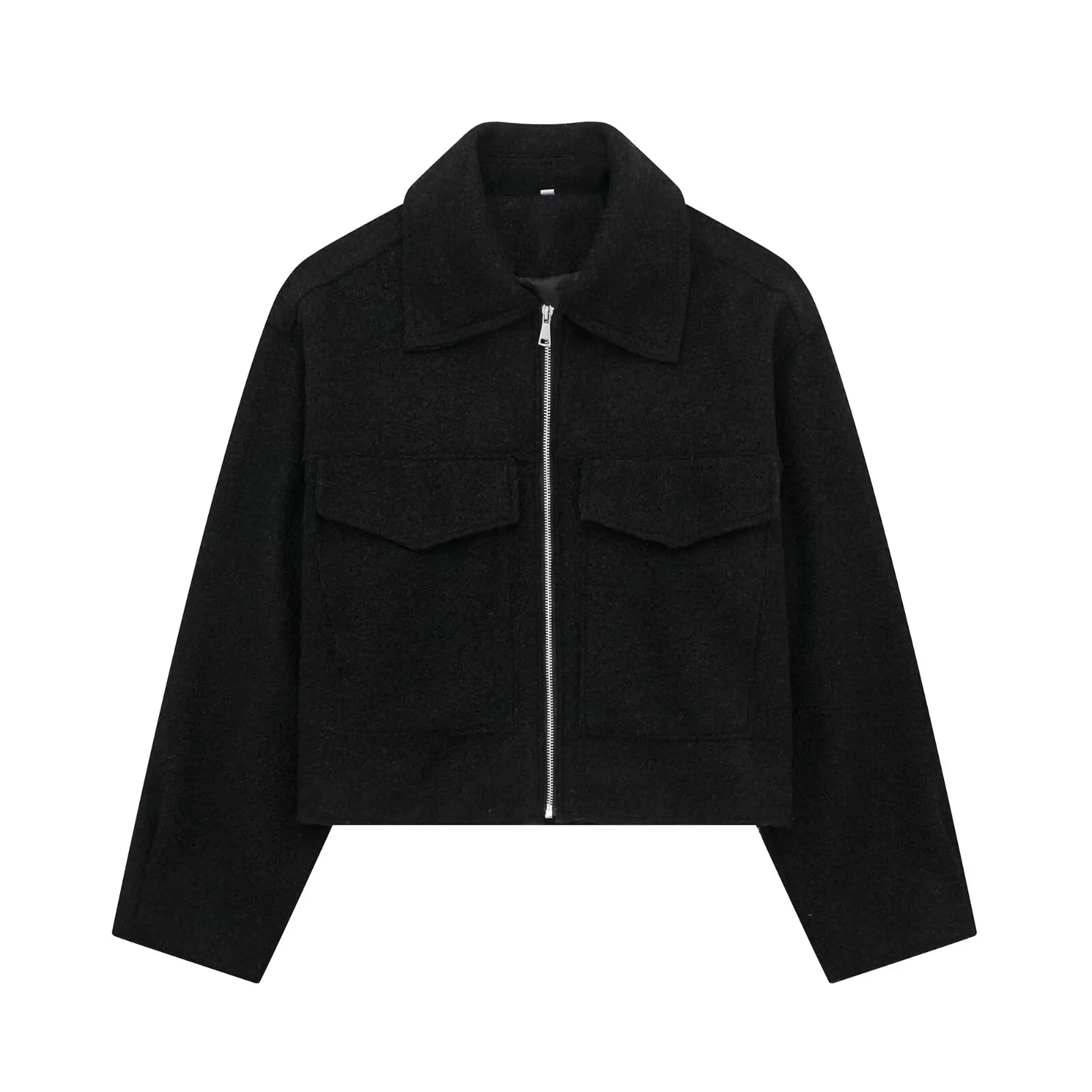 Amelia Cropped Jacket | Collared Relaxed Fit Jacket