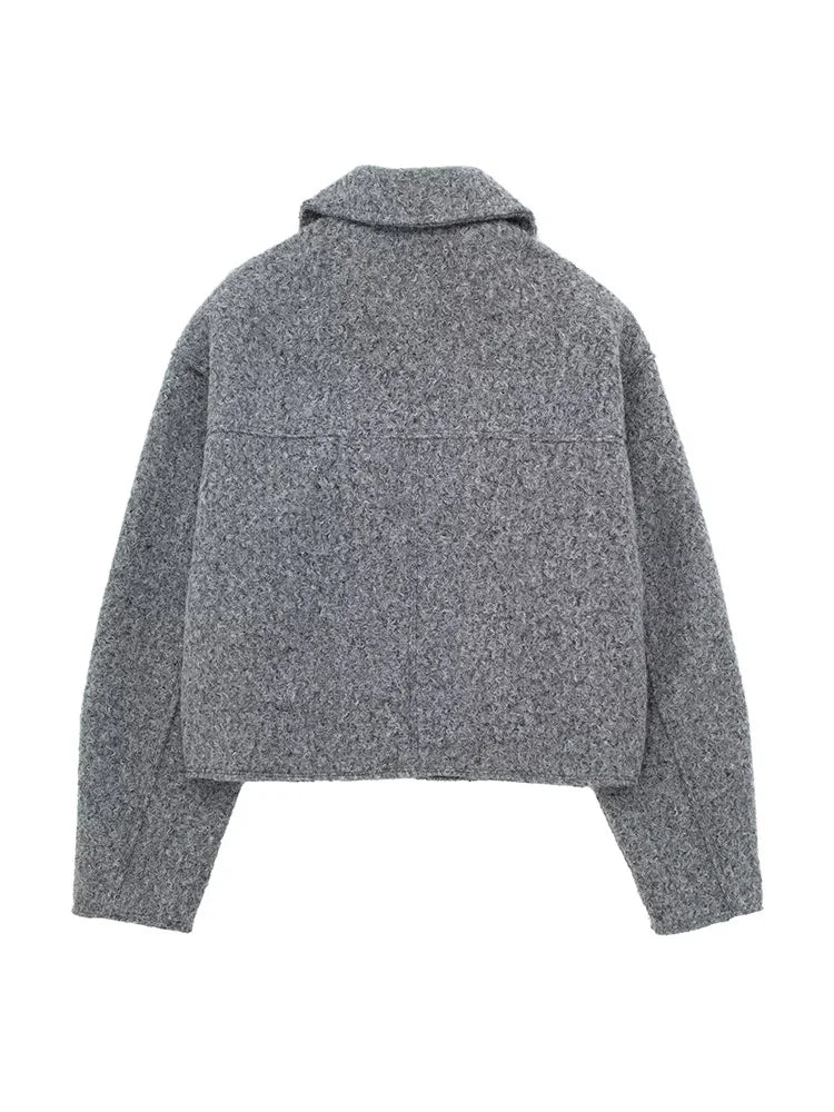 Amelia Cropped Jacket | Collared Relaxed Fit Jacket - Image 4