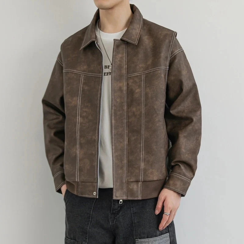 Archie Oversized Aviator Jacket | Collared Hip-Length Jacket