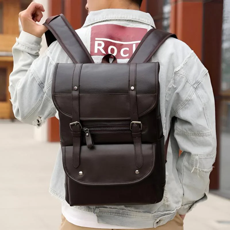 Arthur Structured Backpack | Flap Closure Buckle Fastenings Backpack - Image 3