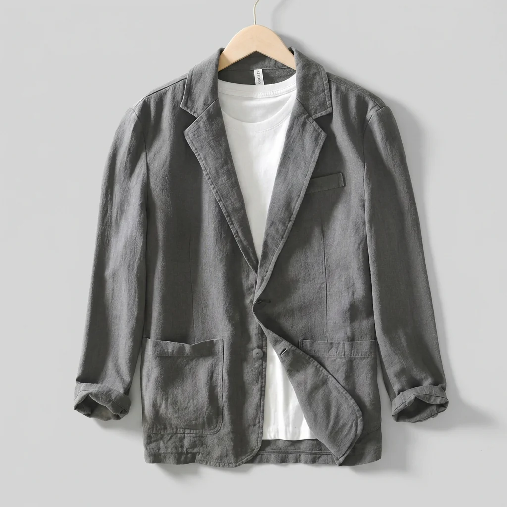 Arthur Regular Fit Blazer | Collared Hip-Length Blazer - Image 3