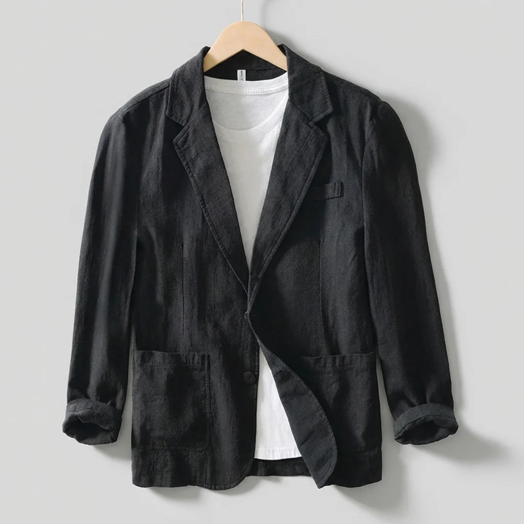 Arthur Regular Fit Blazer | Collared Hip-Length Blazer - Image 4
