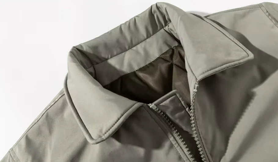 Arthur Relaxed Fit Bomber Jacket | Ribbed Trim Patch Pockets Bomber Jacket - Image 4