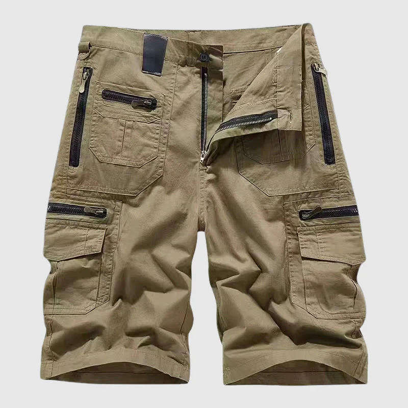 Arthur Relaxed Fit Cargo Shorts | Cargo Pockets Knee-Length Shorts