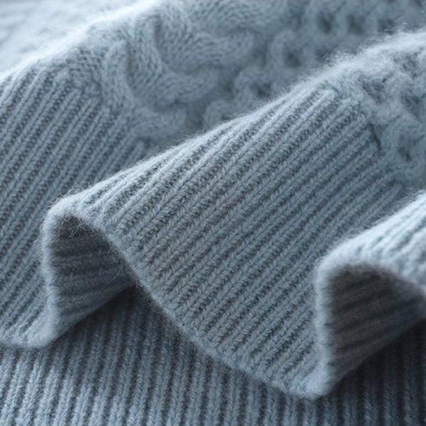 Bianca Cable Knit Relaxed Fit Turtleneck Sweater | Ribbed Long Sleeve Sweater - Image 2