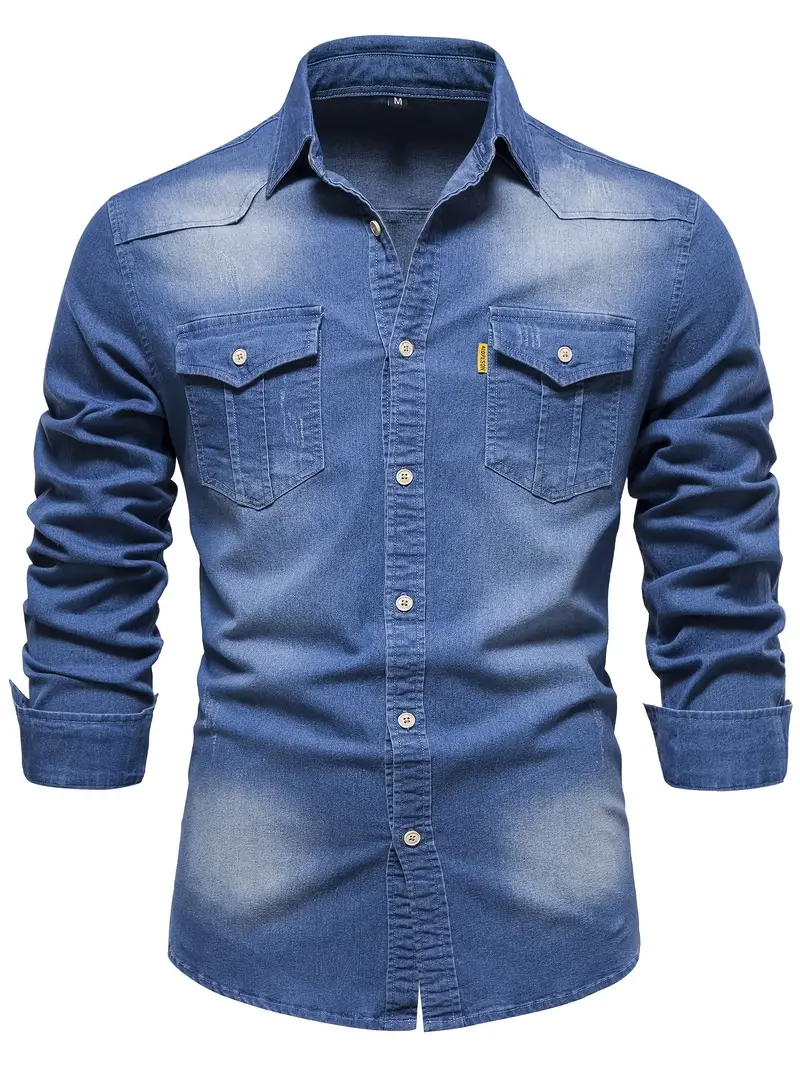 Billy Shirt | Men's Long-Sleeve Denim Button-Up - Image 4