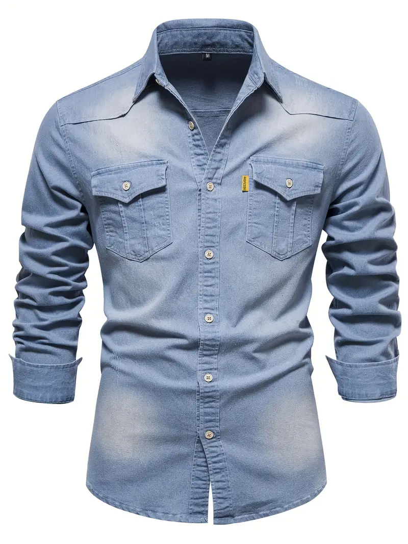 Billy Shirt | Men's Long-Sleeve Denim Button-Up - Image 6