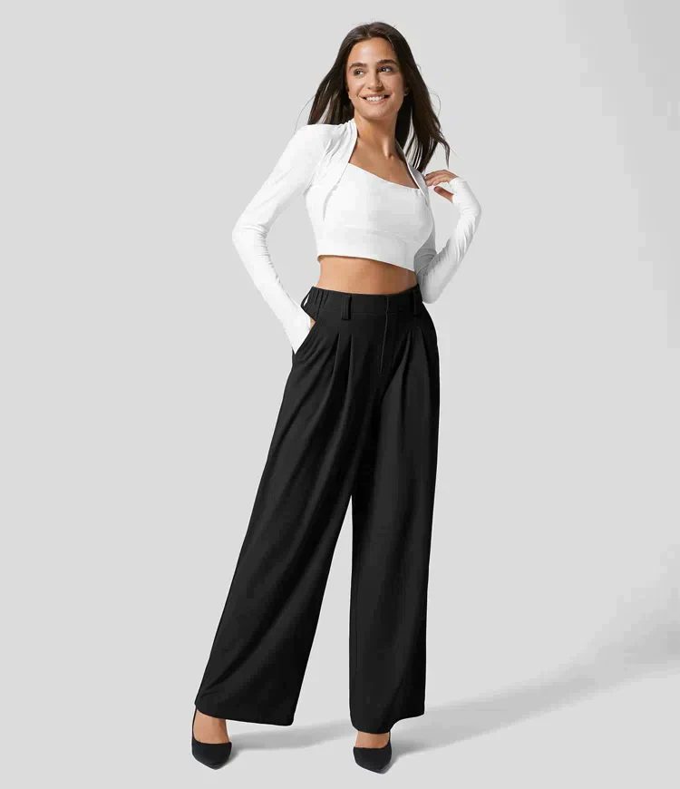 Brienne Pants | Women's Wide-Leg High-Waisted Pants - Image 4