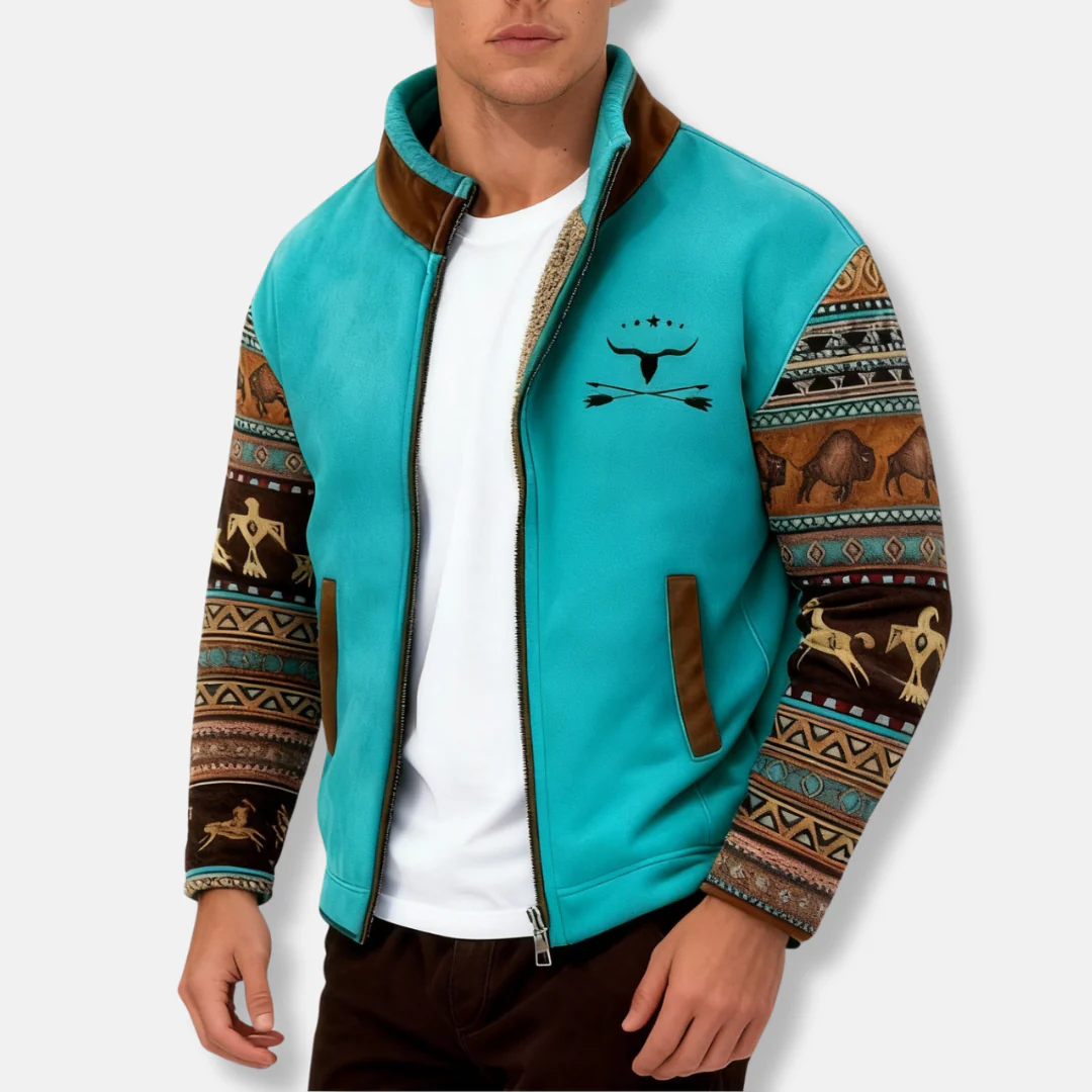 Charlie Regular Fit Jacket | Stand Collar Color Block Jacket - Image 2