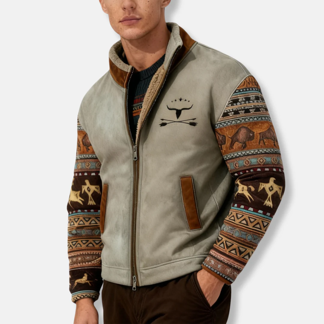 Charlie Regular Fit Jacket | Stand Collar Color Block Jacket - Image 5