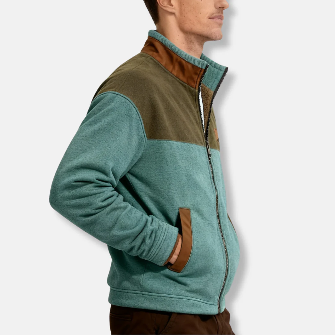 Charlie Regular Fit Jacket | Stand Collar Color Block Jacket - Image 7