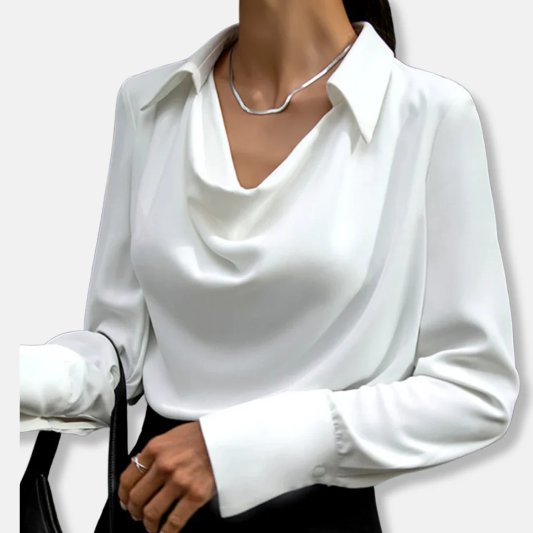 Charlotte Relaxed Satin Blouse | Relaxed Fit Satin Blouse - Image 4