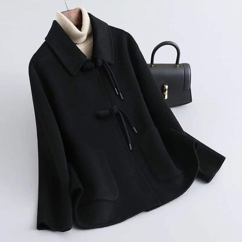 Chiara Loose Fit Coat | Collared Toggle Closure Coat - Image 4