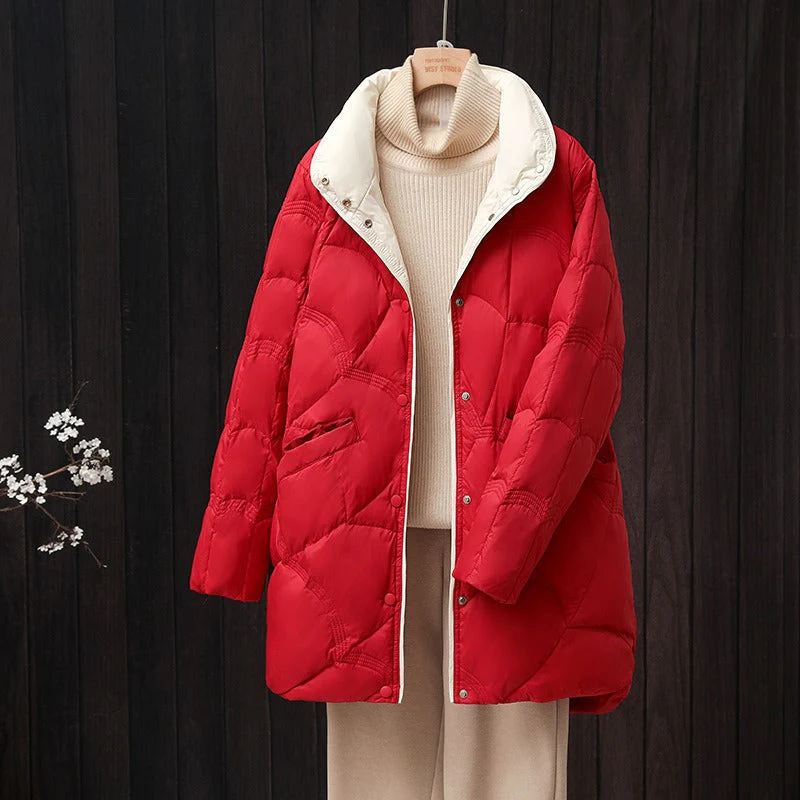 Clara Oversized Puffer Jacket | Longline Stand Collar Jacket - Image 5