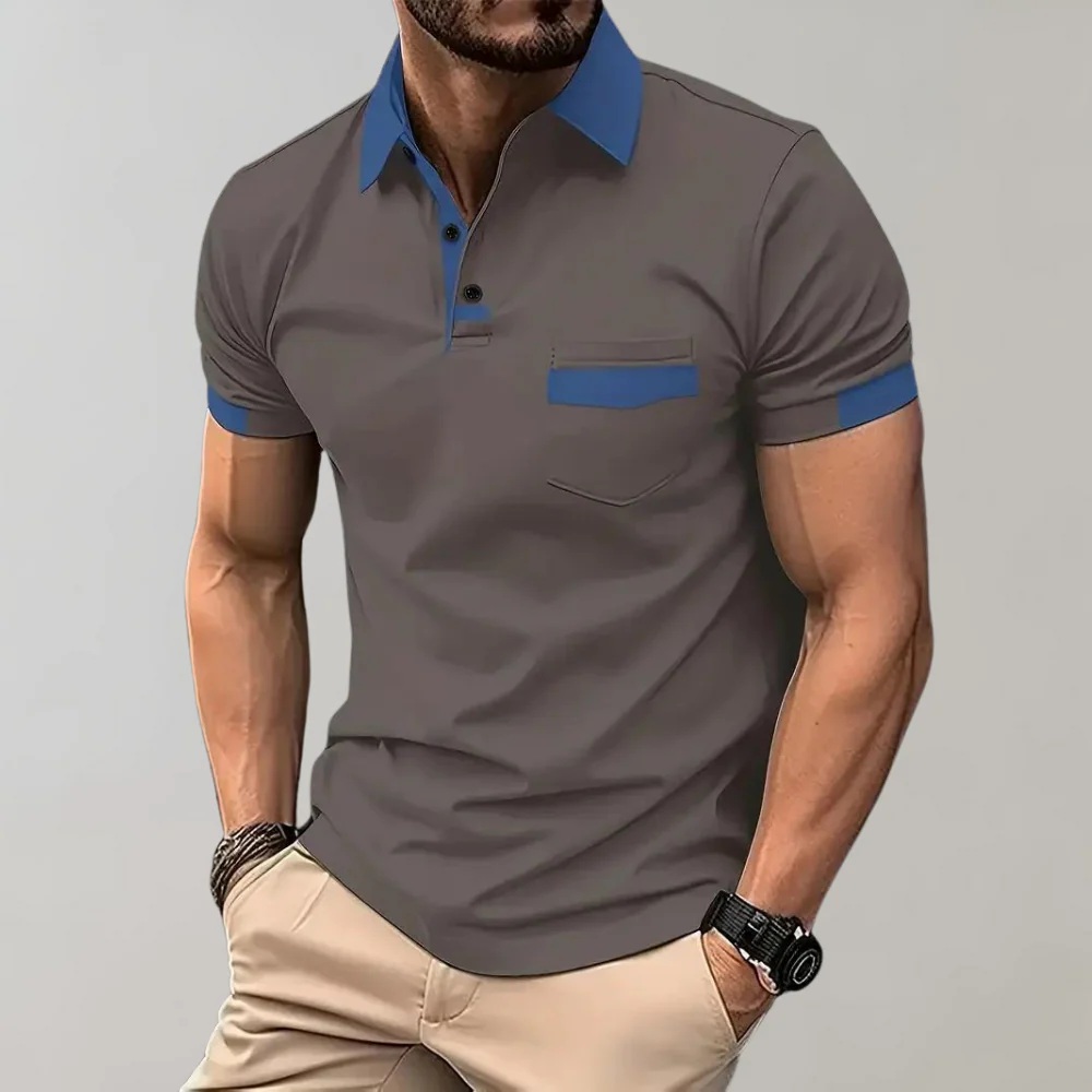 Dariel Polo Shirt | Men's Contrast Collar Slim-Fit Polo - Image 3