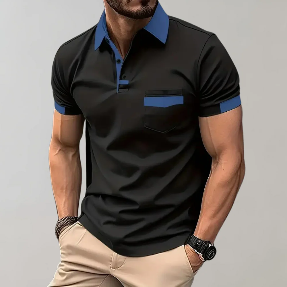 Dariel Polo Shirt | Men's Contrast Collar Slim-Fit Polo - Image 4