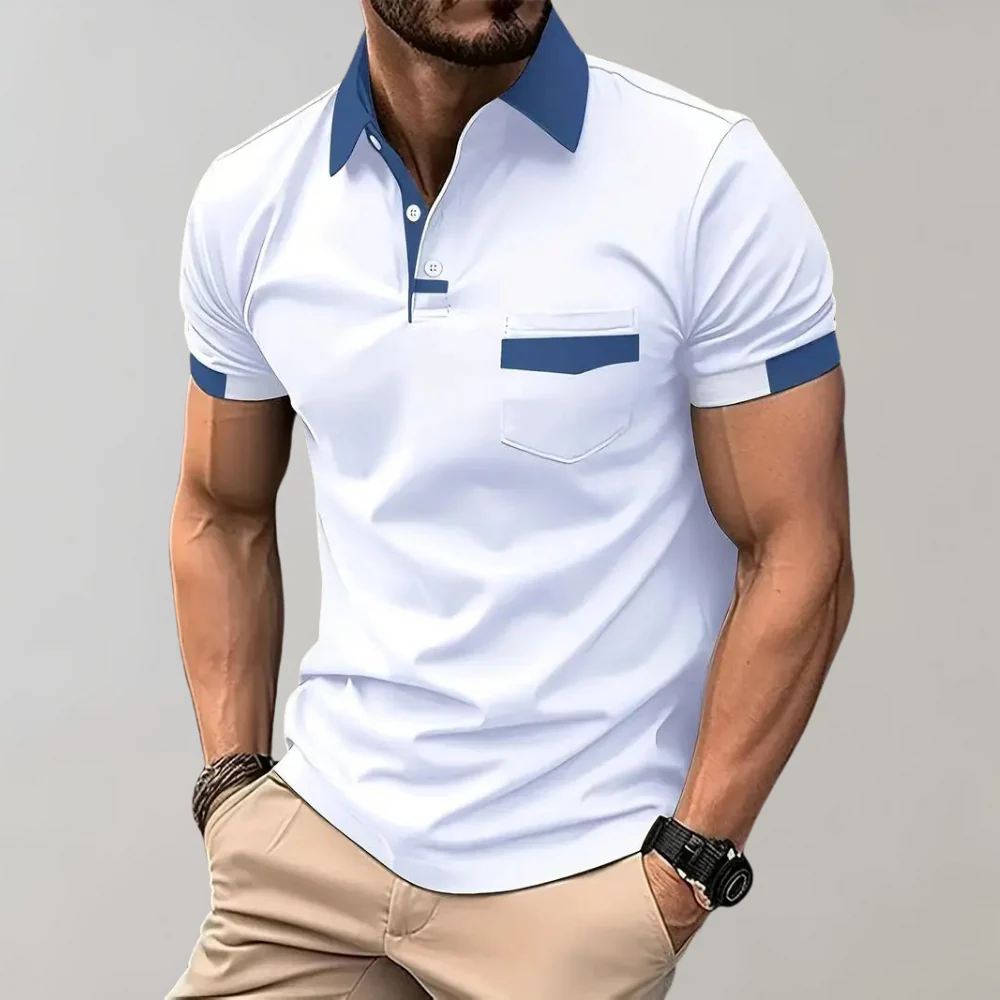 Dariel Polo Shirt | Men's Contrast Collar Slim-Fit Polo - Image 5