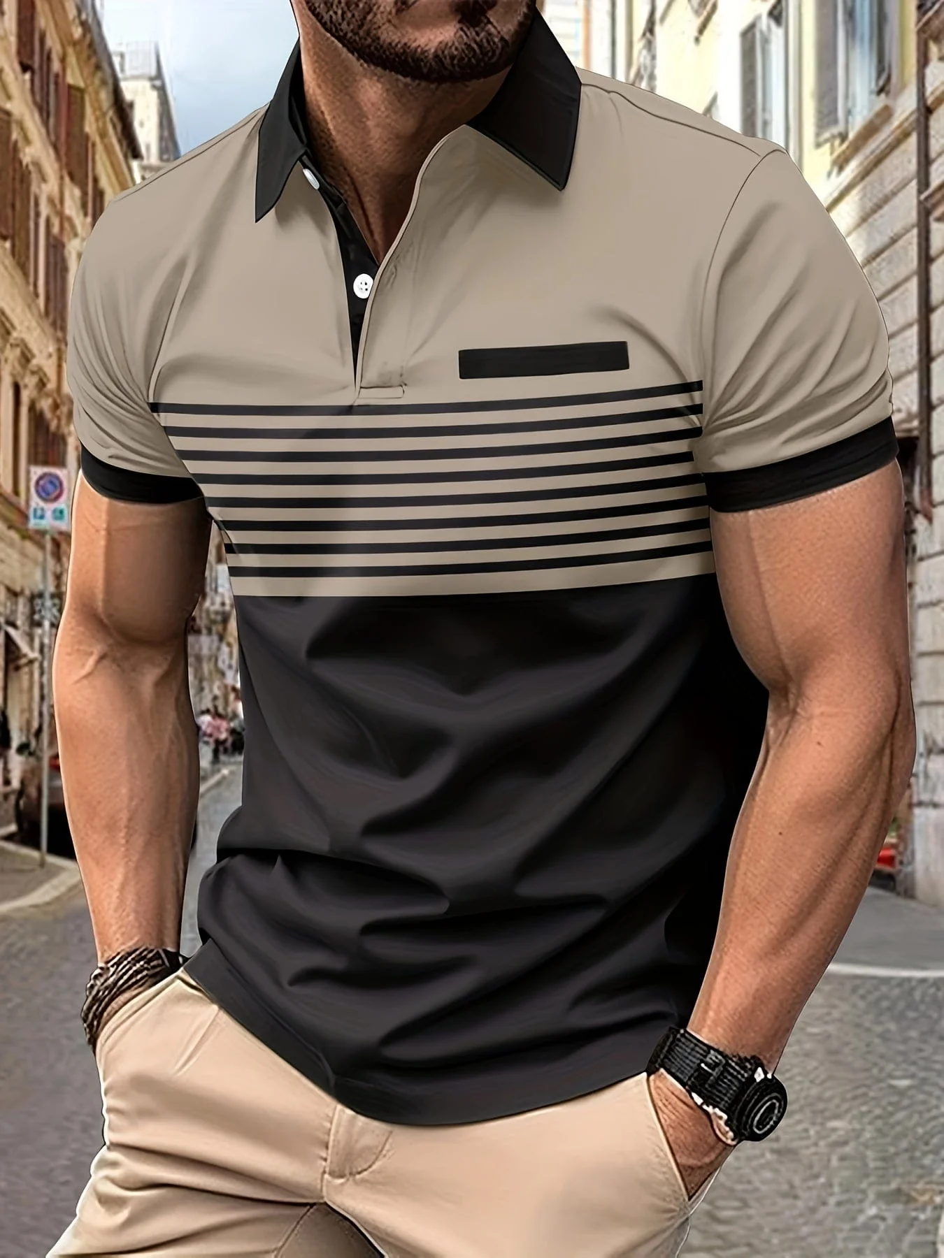 Dawson Polo Shirt | Men's Striped Summer Polo - Image 5