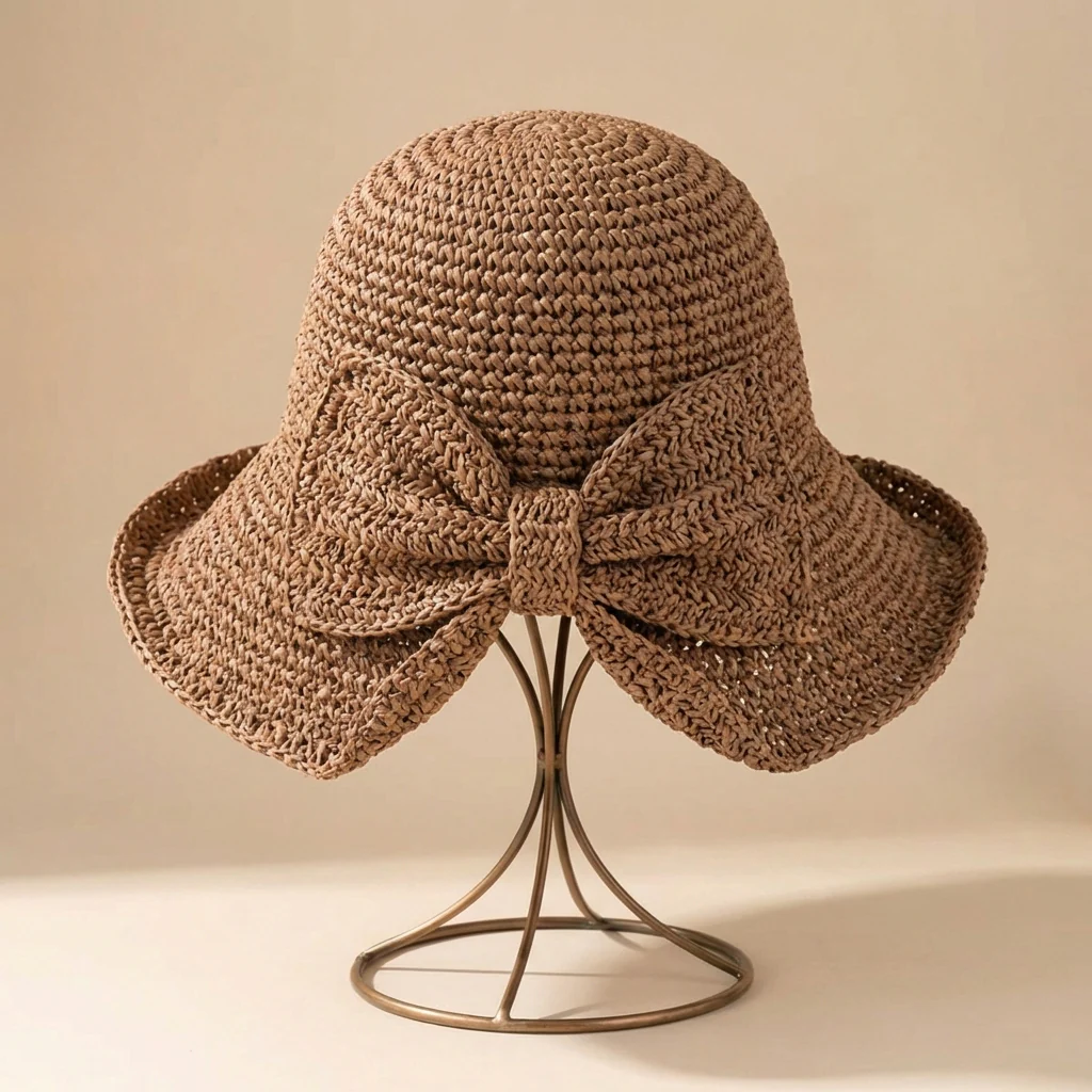 Elowen Woven Straw Sun Hat | Lightweight Breathable Summer Beach Hat - Image 5