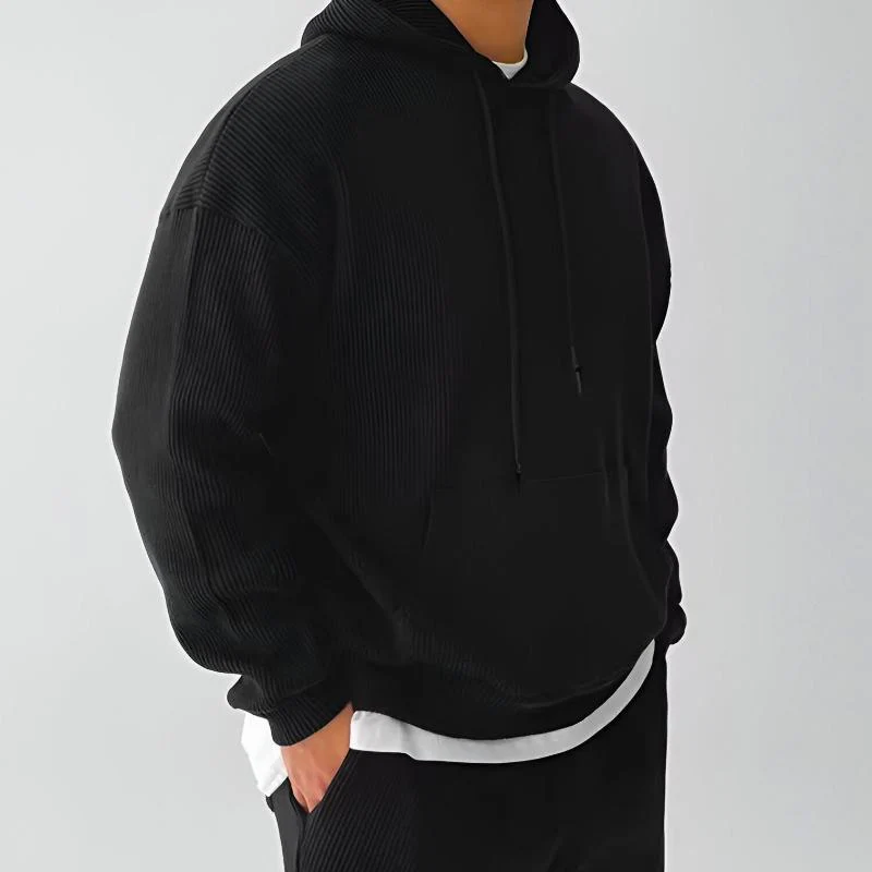 Ethan Oversized Hoodie | Ribbed Kangaroo Pocket Hoodie - Image 4