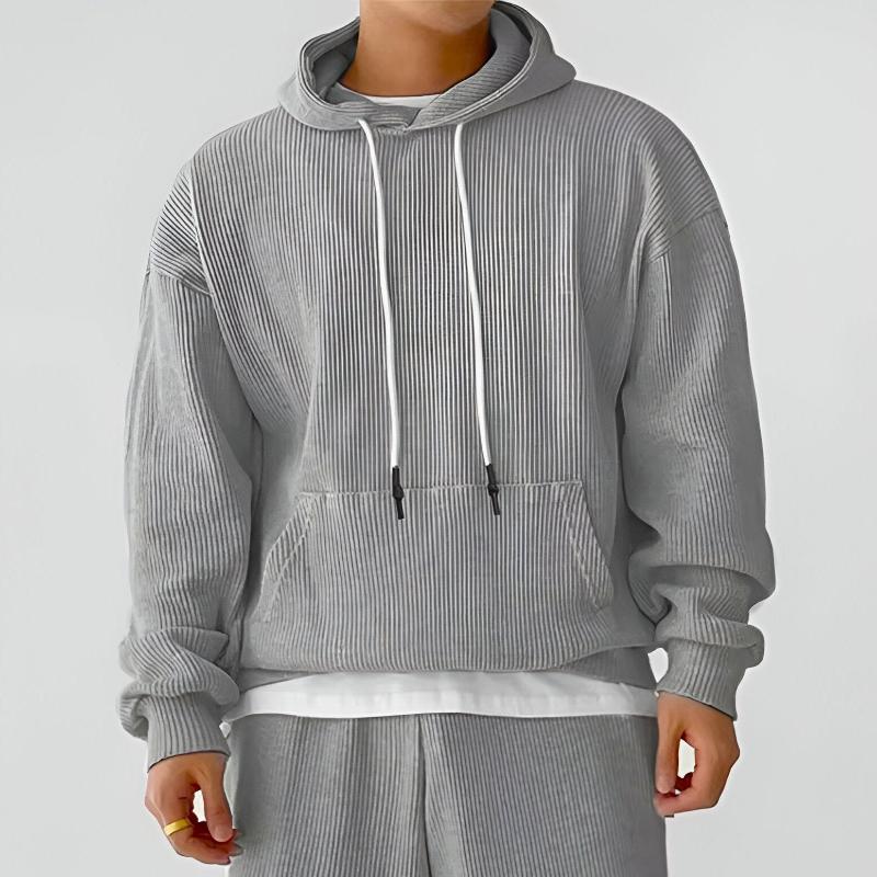 Ethan Oversized Hoodie | Ribbed Kangaroo Pocket Hoodie - Image 5