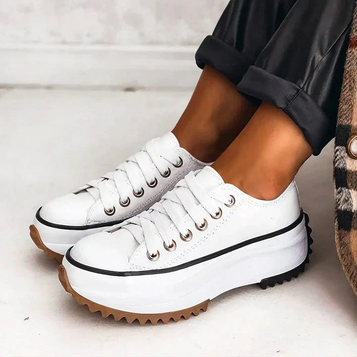 Florence Low-Top Platform Sneakers | Lace-Up Lugged Sole Sneakers - Image 4