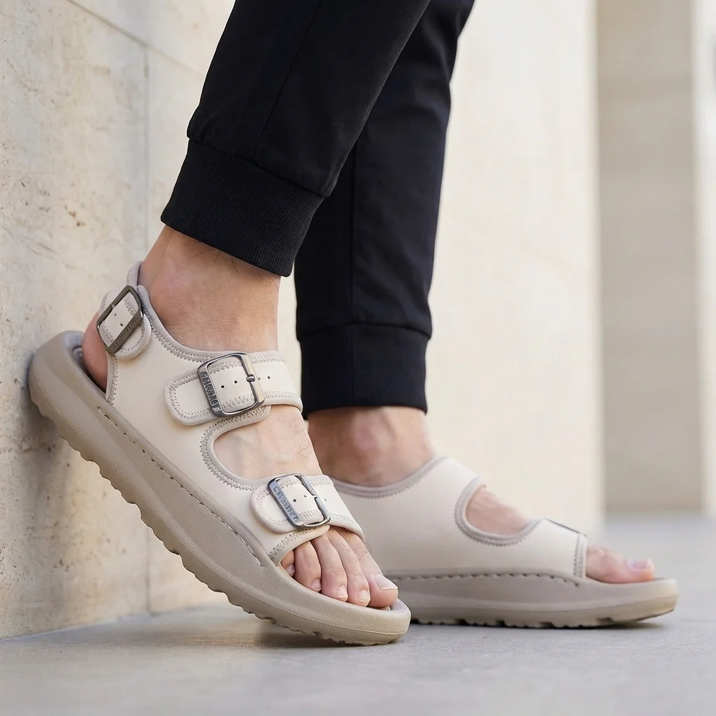Freddie Orthopedic Wide Fit Buckle Sandal | Open-Toe Buckle Sandal - Image 3