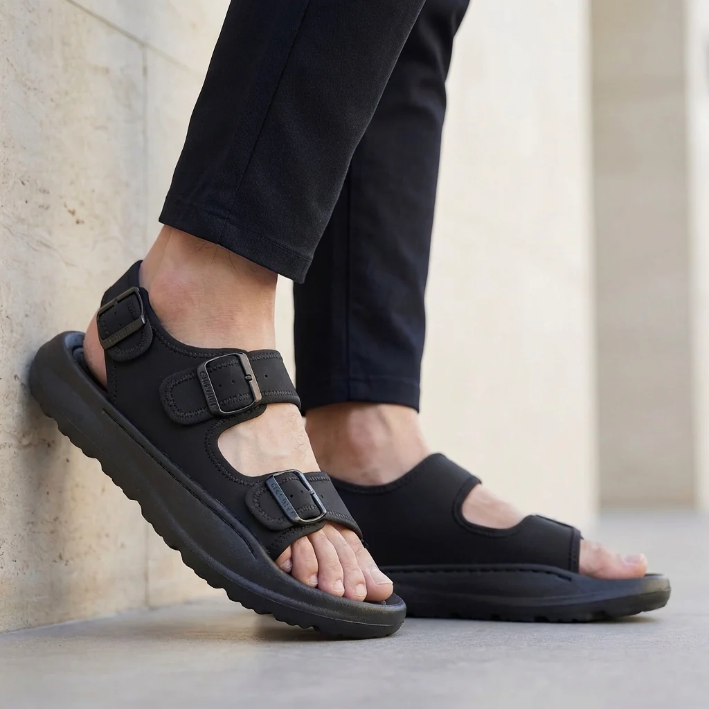 Freddie Orthopedic Wide Fit Buckle Sandal | Open-Toe Buckle Sandal - Image 4