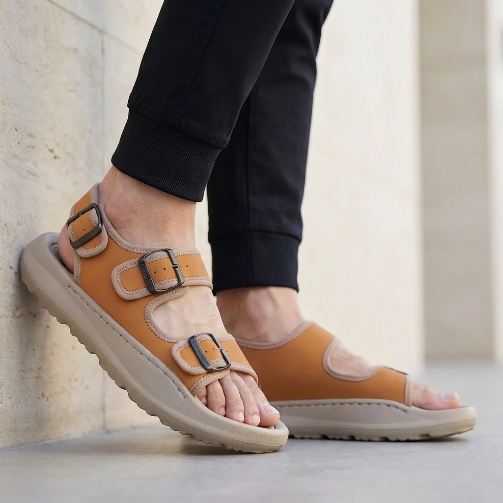 Freddie Orthopedic Wide Fit Buckle Sandal | Open-Toe Buckle Sandal - Image 7