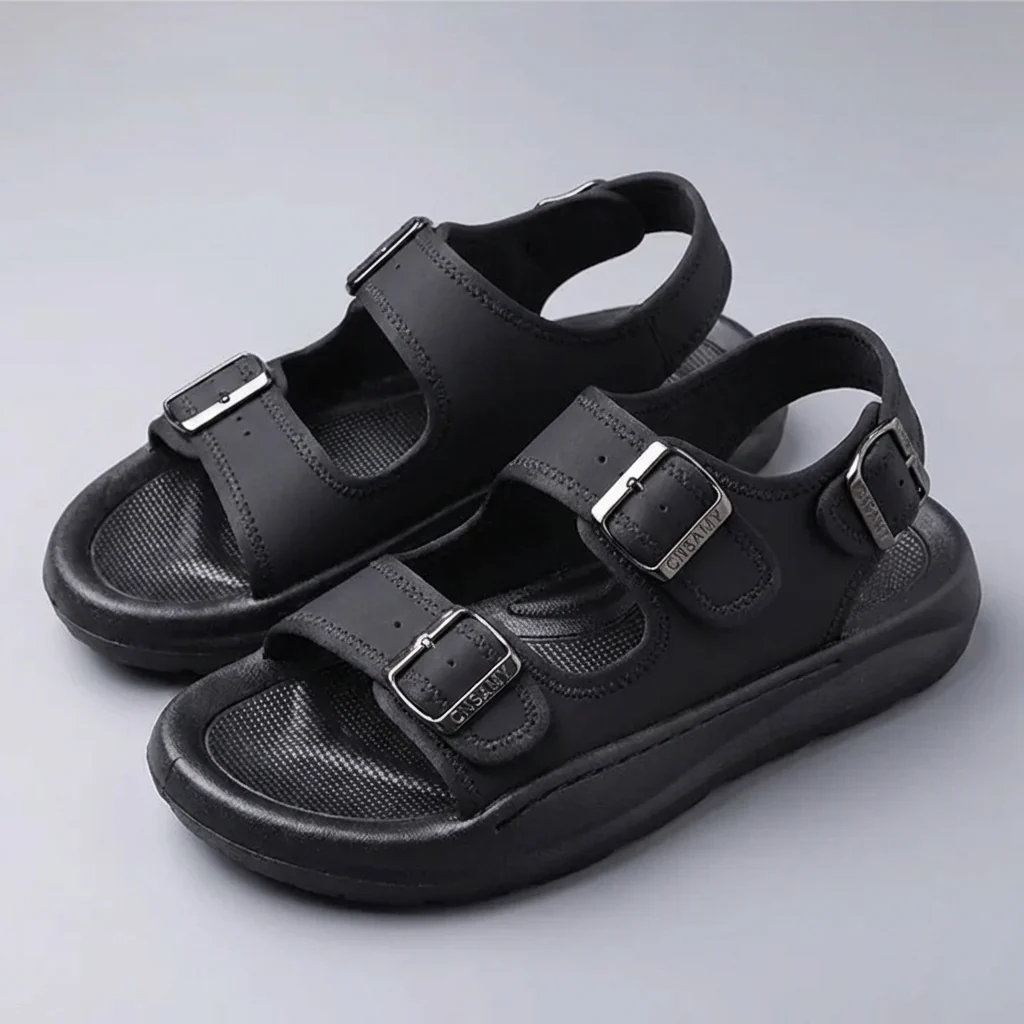 Freddie Orthopedic Wide Fit Buckle Sandal | Open-Toe Buckle Sandal - Image 8