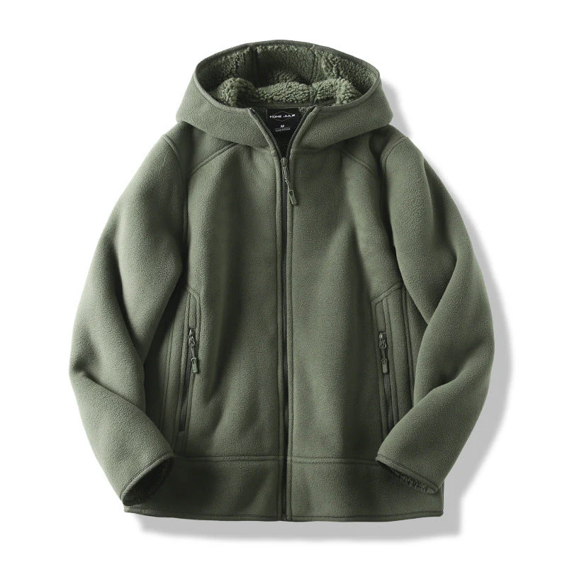 Freddie Relaxed Fit Hoodie | Sherpa Lined Full Zip Hoodie - Image 2