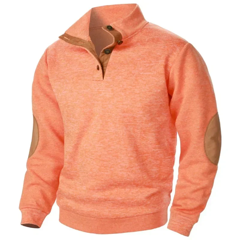 Freddie Wool Mock Neck Pullover Sweater | Button Placket Hip-Length Pullover Sweater - Image 7