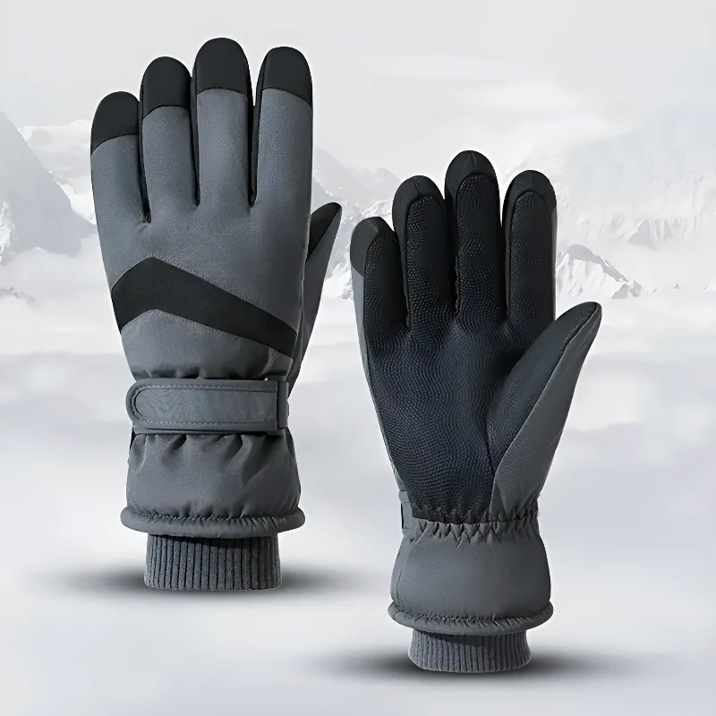 Freddie Wrist-Length Gloves | Textured Palm Ribbed Cuffs Gloves