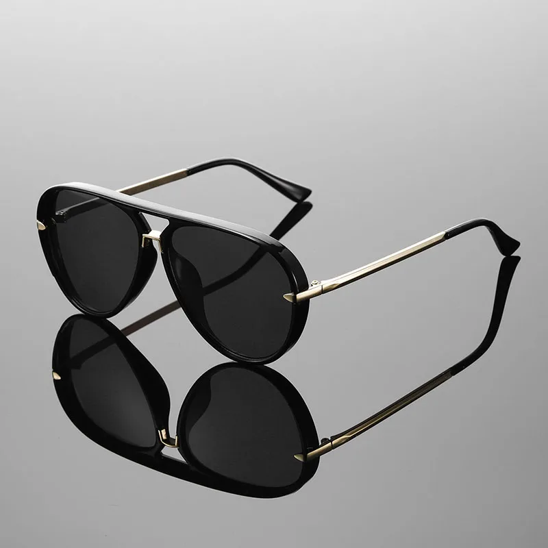 Freya Translucent Aviator Sunglasses | Double Bridge Gradient Aviator Sunglasses - Image 3