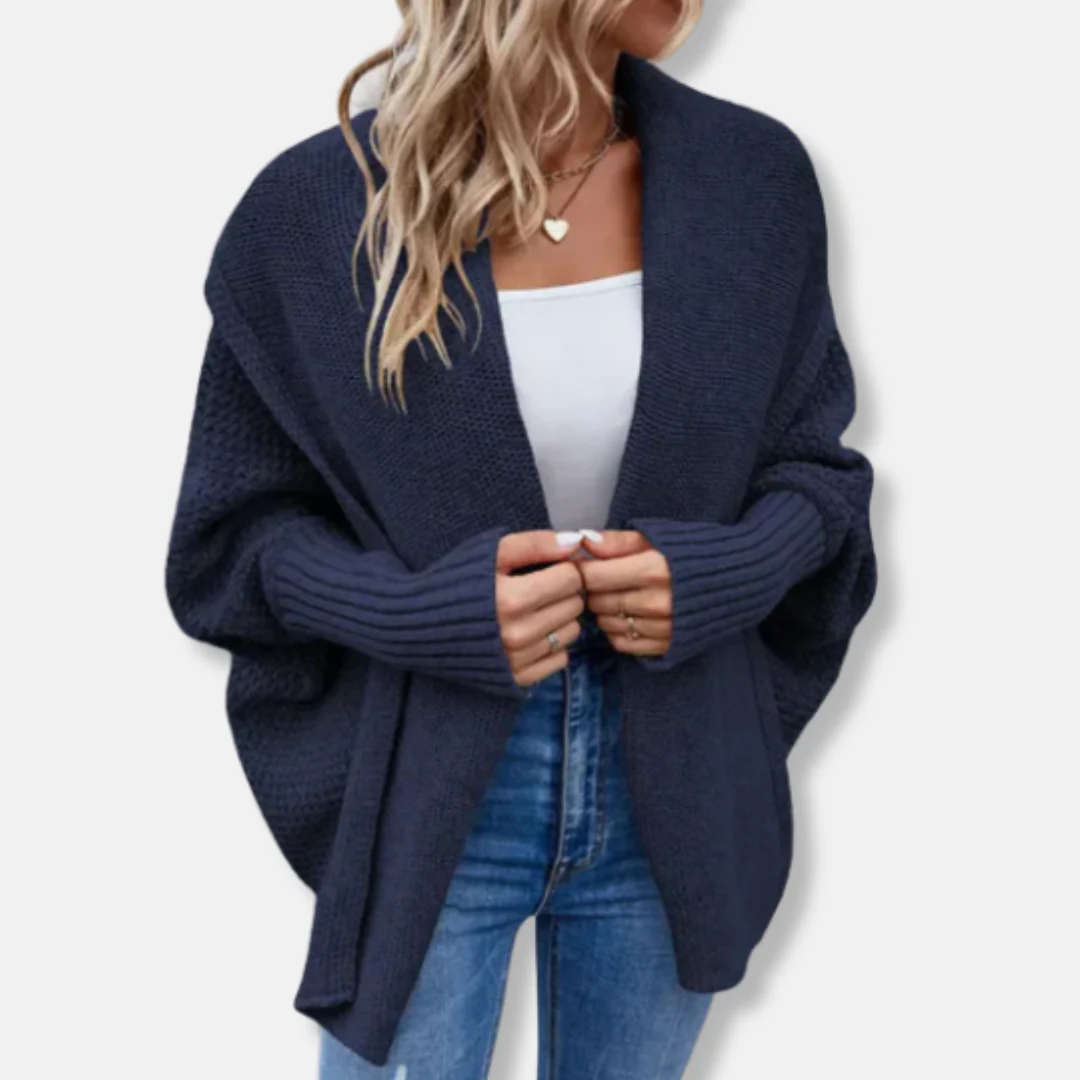 Freya Oversized Cardigan | Chunky Knit Ribbed Cuffs Cardigan - Image 4