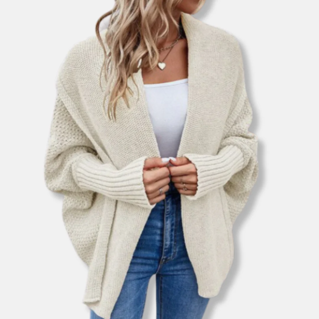 Freya Oversized Cardigan | Chunky Knit Ribbed Cuffs Cardigan - Image 6