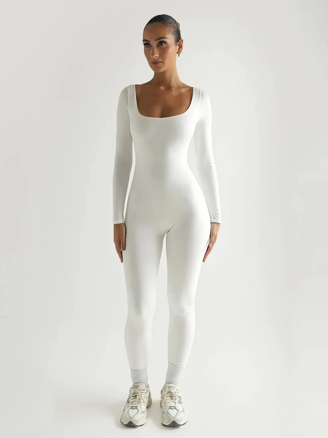 Freyah Jumpsuit | Long Sleeve Stretch Yoga Lounge Suit - Image 4