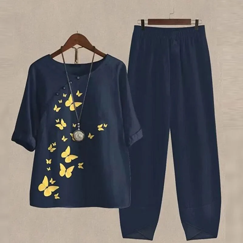 Gemma Set | Printed Top and Tapered Trousers Co-ord - Image 4