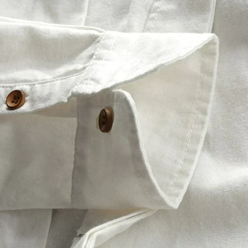 Halden Top | Slim Fit Shirt with Stand Collar - Image 4