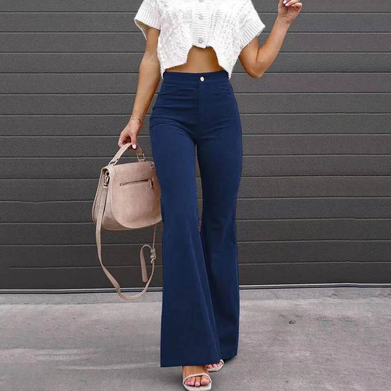 Hallie Trousers | High-Waisted Flared Trousers with Curve Fit - Image 7