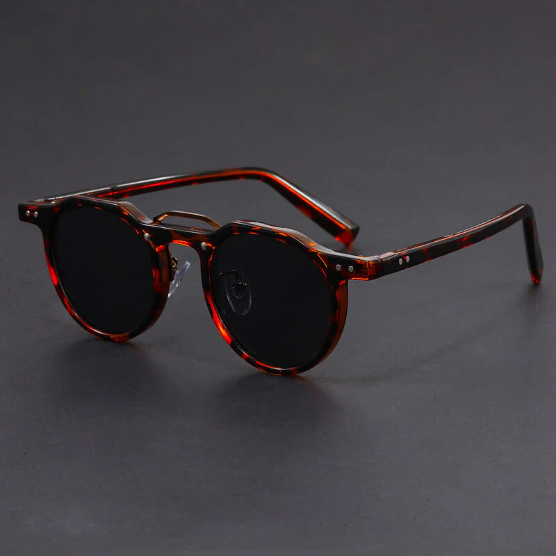 Harry Clear Frame Round Frame Sunglasses | Dark Lenses Sunglasses - Image 2