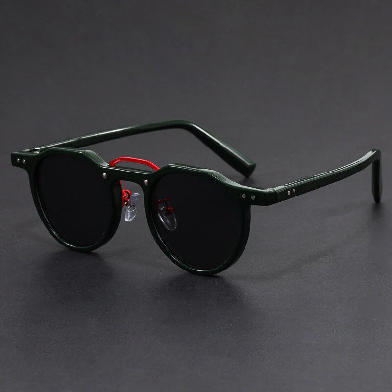 Harry Clear Frame Round Frame Sunglasses | Dark Lenses Sunglasses - Image 4