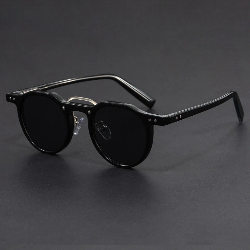 Harry Clear Frame Round Frame Sunglasses | Dark Lenses Sunglasses - Image 6